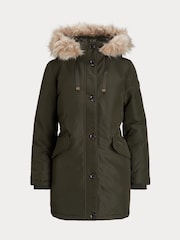 Lauren Ralph Lauren Texture Puffer Faux Fur Hood Coat - Image 9 of 9