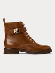 Lauren Ralph Lauren Eldridge Burnished Leather Boots - Image 1 of 4