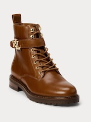 Lauren Ralph Lauren Eldridge Burnished Leather Boots - Image 2 of 4