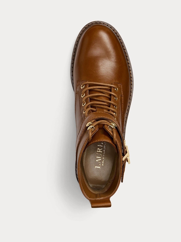 Lauren Ralph Lauren Eldridge Burnished Leather Boots - Image 4 of 4