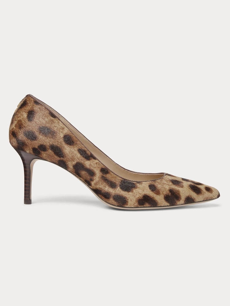 Lauren Ralph Lauren Leopard potisk; vzorec Lanette Textured Leather čevlji z visoko peto salonar - Slika 2 iz 4 Lauren Ralph Lauren Leopard potisk; vzorec Lanette Textured Leather čevlji z visoko peto salonar - Slika 2 iz 4