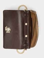 Lauren Ralph Lauren Leopard Print Textured Leather Crossbody Bag - Image 7 of 12