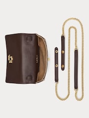 Lauren Ralph Lauren Leopard Print Textured Leather Crossbody Bag - Image 8 of 12