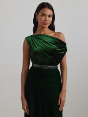 Lauren Ralph Lauren Luxe Velvet Off-The-Shoulder Top - Image 1 of 8