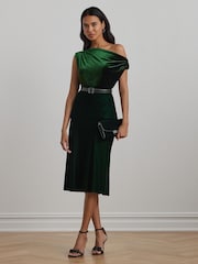 Lauren Ralph Lauren Luxe Velvet Off-The-Shoulder Top - Image 6 of 8