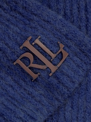 Lauren Ralph Lauren Chunky Knit Rib Logo Scarf - Image 2 of 2