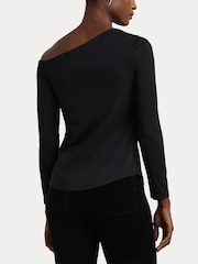 Lauren Ralph Lauren One-Sholder Cut Out Buckle Jersey Top - Image 6 of 9