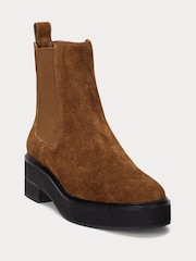 Lauren Ralph Lauren Suede Adrianna Brown Boots - Image 2 of 4