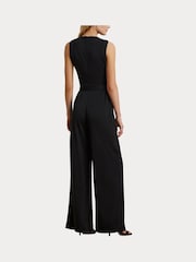 Lauren Ralph Lauren Матовый черный комбинезон из джерси - Изображение 7 из 8