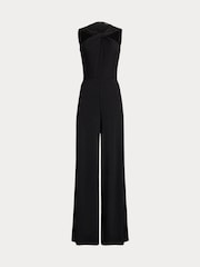 Lauren Ralph Lauren Матовый черный комбинезон из джерси - Изображение 8 из 8