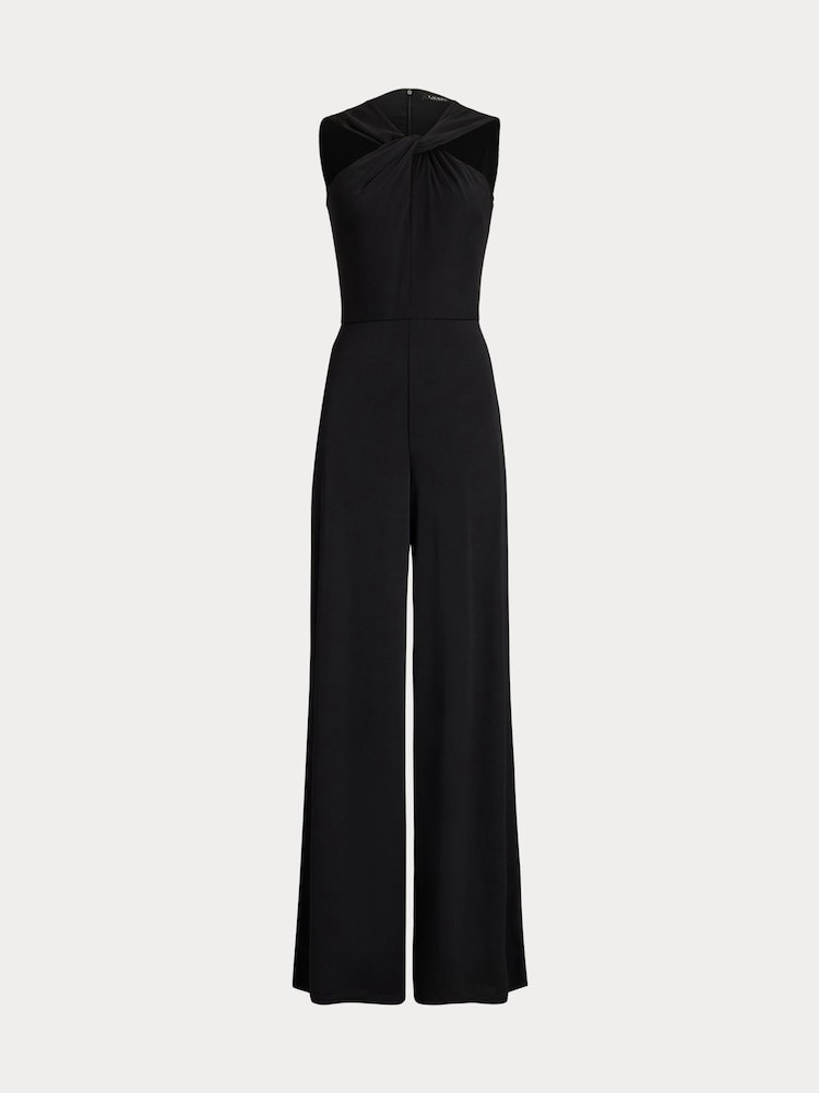 Lauren Ralph Lauren Матовый черный комбинезон из джерси - Изображение 8 из 8