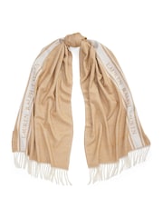 Коричневый - Lauren Ralph Lauren Полиэстер Blend Бордюр с логотипом шарф - Image 2 of 3