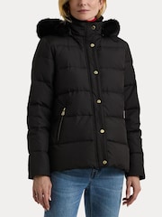 Lauren Ralph Lauren Faux Fur Hood Down Puffer Coat - Image 1 of 8