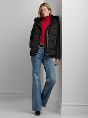 Lauren Ralph Lauren Faux Fur Hood Down Puffer Coat - Image 3 of 8