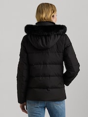 Lauren Ralph Lauren Faux Fur Hood Down Puffer Coat - Image 4 of 8
