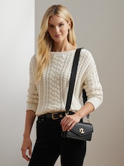 Lauren Ralph Lauren Stitched Nappa Shoulder Bag - Image 7 of 7