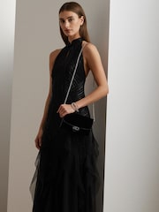 Lauren Ralph Lauren Adair Velvet Clutch Bag - Image 3 of 7