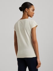 Lauren Ralph Lauren Crest Logo Graphic Cotton Jersey T-Shirt - Image 3 of 7