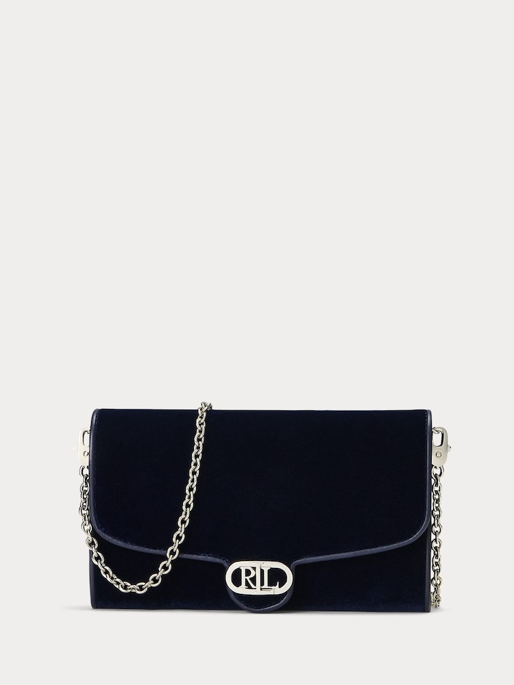 Lauren Ralph Lauren Adair Velvet Clutch Bag - Image 1 of 7