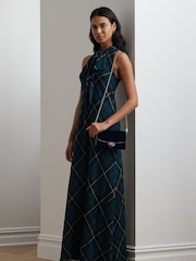 Lauren Ralph Lauren Adair Velvet Clutch Bag - Image 6 of 7