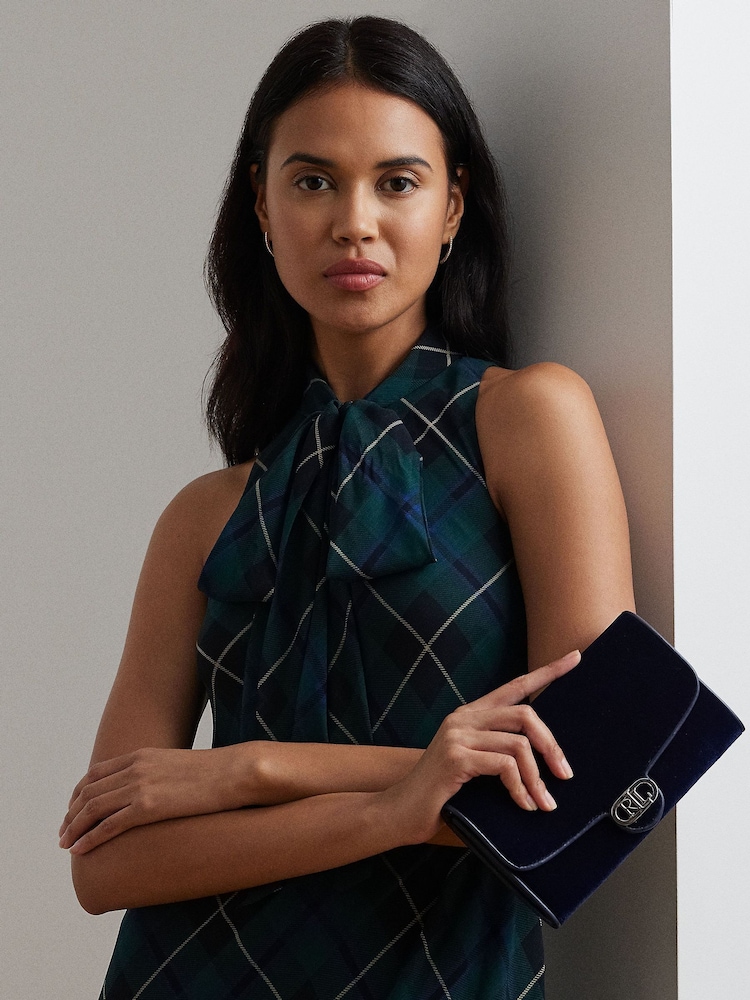 Lauren Ralph Lauren Adair Velvet Clutch Bag - Image 7 of 7