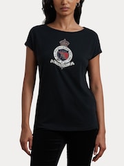 Lauren Ralph Lauren Crest Logo Graphic Cotton Jersey T-Shirt - Image 5 of 8