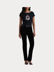 Lauren Ralph Lauren Crest Logo Graphic Cotton Jersey T-Shirt - Image 7 of 8