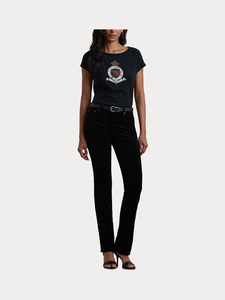 Lauren Ralph Lauren Crest Logo Graphic Cotton Jersey T-Shirt - Image 7 of 8