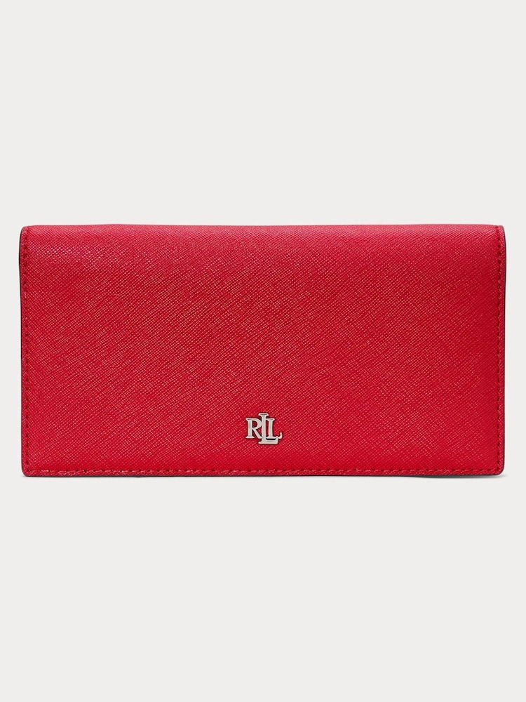 Rot - Lauren Ralph Lauren – schmale Geldbörse aus Crosshatch-Leder - Bild 1 von 1 Rot - Lauren Ralph Lauren – schmale Geldbörse aus Crosshatch-Leder - Bild 1 von 1