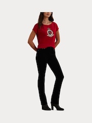 Lauren Ralph Lauren Crest Logo Graphic Cotton Jersey T-Shirt - Image 7 of 7
