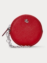 Lauren Ralph Lauren Crosshatch Leather Round Pouch Bag - Image 1 of 3