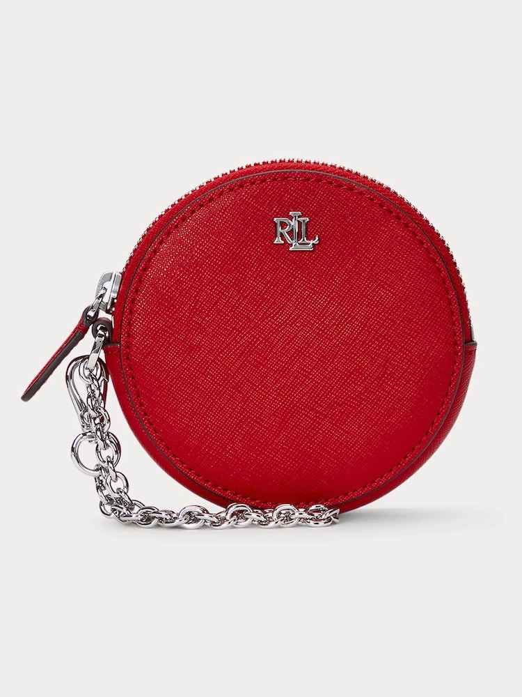 Lauren Ralph Lauren Crosshatch Leather Round Pouch Bag - Image 1 of 3