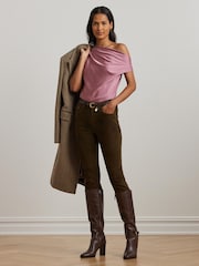 Lauren Ralph Lauren Satin Charmeuse Off-the-Shoulder Blouse - Image 2 of 7