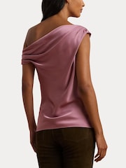 Lauren Ralph Lauren Satin Charmeuse Off-the-Shoulder Blouse - Image 5 of 7