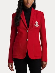 Lauren Ralph Lauren Anfisa Crest Logo Blazer Jacket - Image 6 of 9