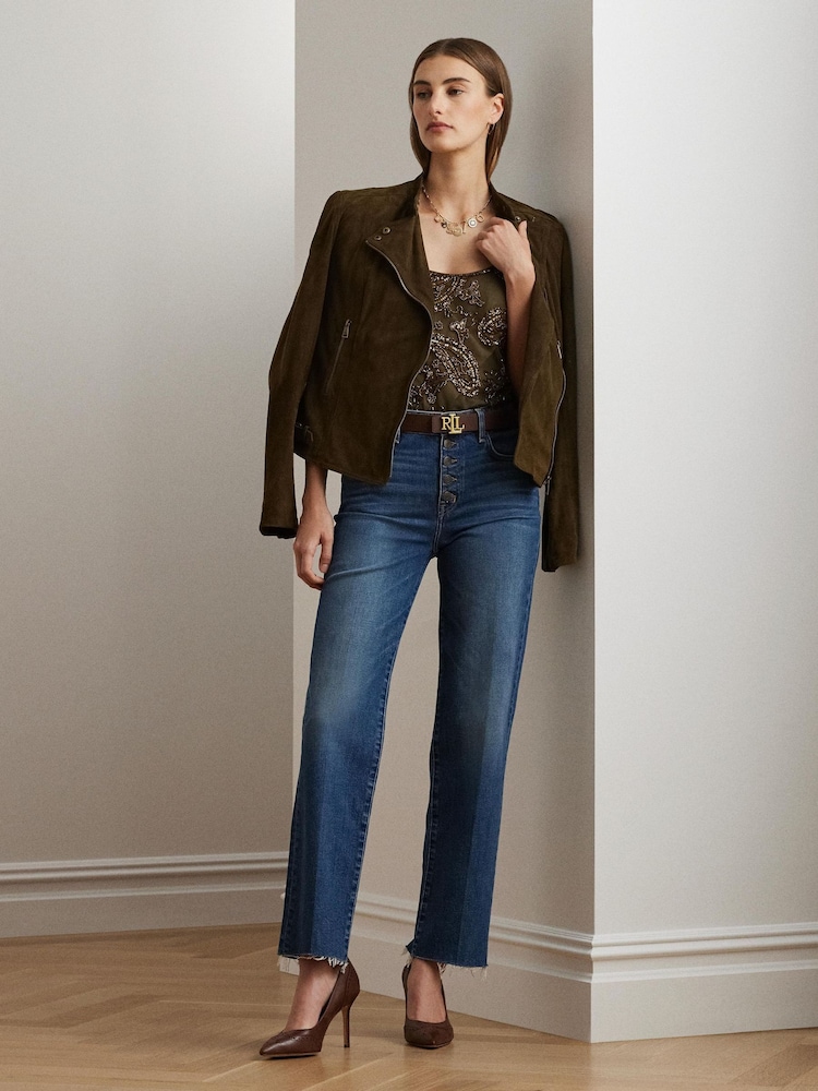 Lauren Ralph Lauren High-Rise Relaxed Straight Ankle Jeans - Image 2 of 9