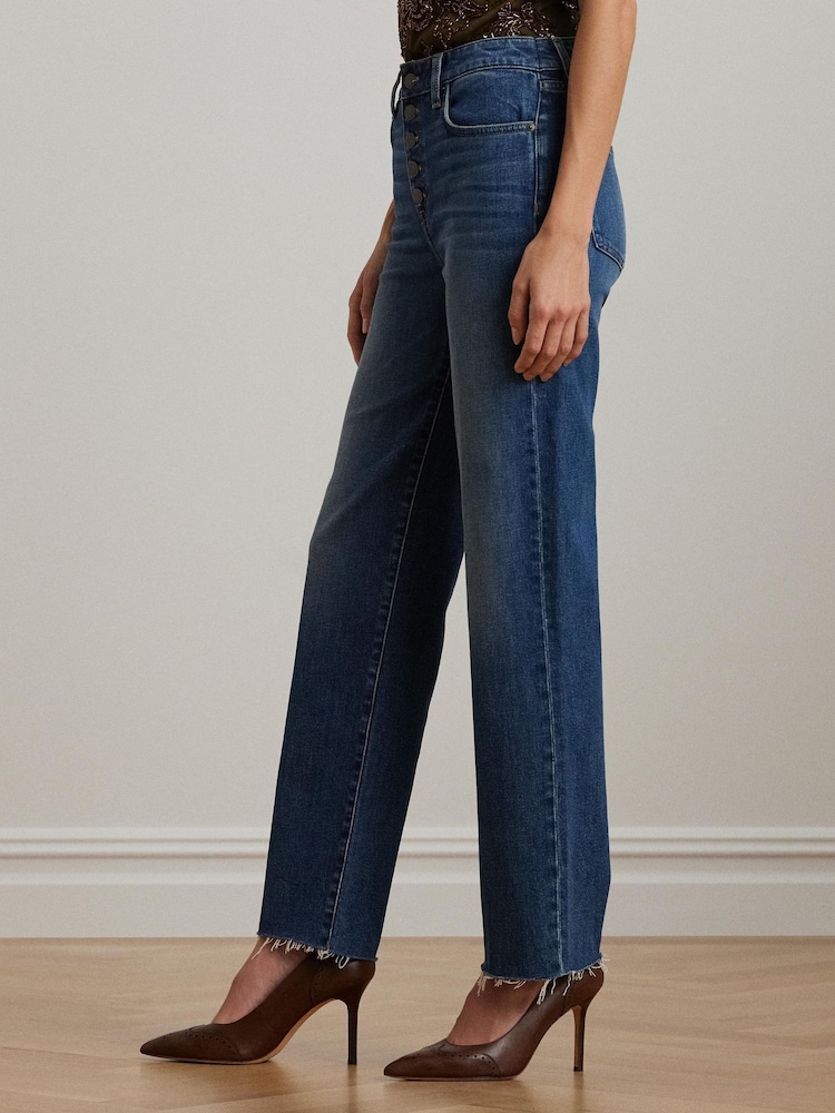 Lauren Ralph Lauren High-Rise Relaxed Straight Ankle Jeans - Image 3 of 9