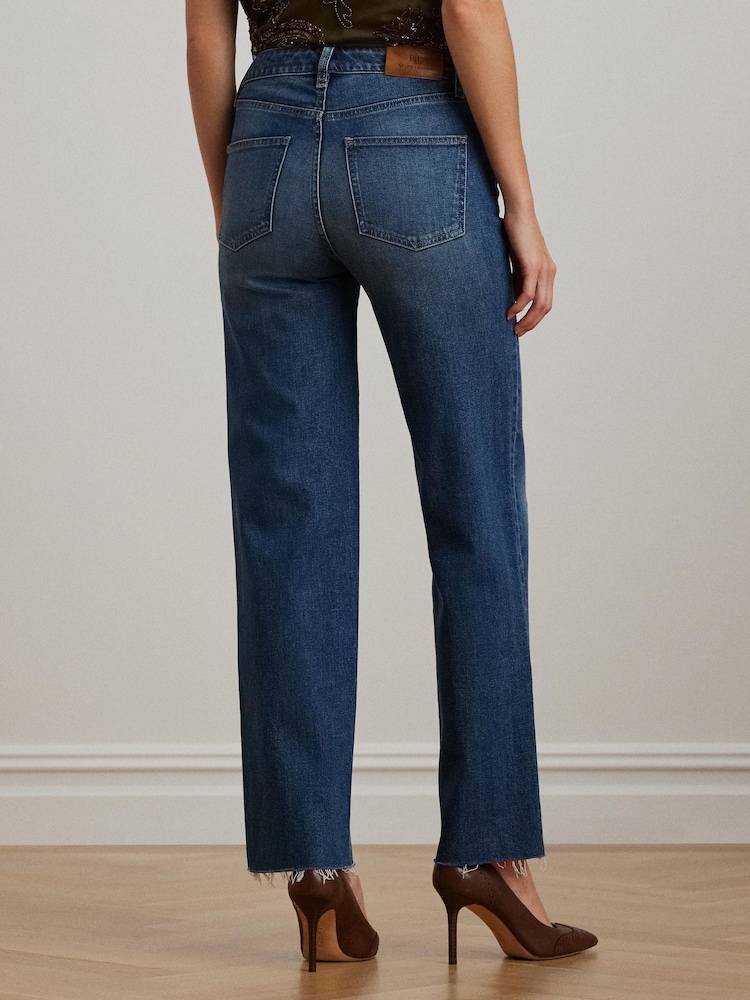 Lauren Ralph Lauren High-Rise Relaxed Straight Ankle Jeans - Image 4 of 9