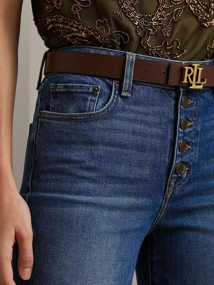 Lauren Ralph Lauren High-Rise Relaxed Straight Ankle Jeans - Image 5 of 9