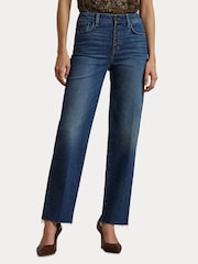 Lauren Ralph Lauren High-Rise Relaxed Straight Ankle Jeans - Image 7 of 9