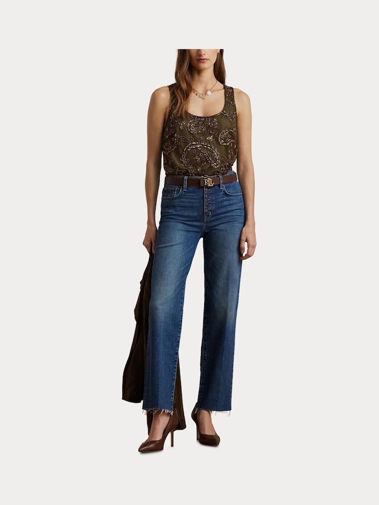 Lauren Ralph Lauren High-Rise Relaxed Straight Ankle Jeans - Image 8 of 9