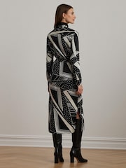 Lauren Ralph Lauren Платье-рубашка из саржи с узором на поясе - Изображение 2 из 7