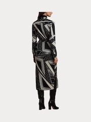 Lauren Ralph Lauren Платье-рубашка из саржи с узором на поясе - Изображение 5 из 7