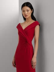 Lauren Ralph Lauren Curve Jersey Off-the-Shoulder Gown - Image 3 of 7