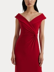 Lauren Ralph Lauren Curve Jersey Off-the-Shoulder Gown - Image 6 of 7