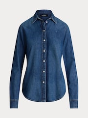 Lauren Ralph Lauren Classic Fit Denim Shirt - Image 8 of 8