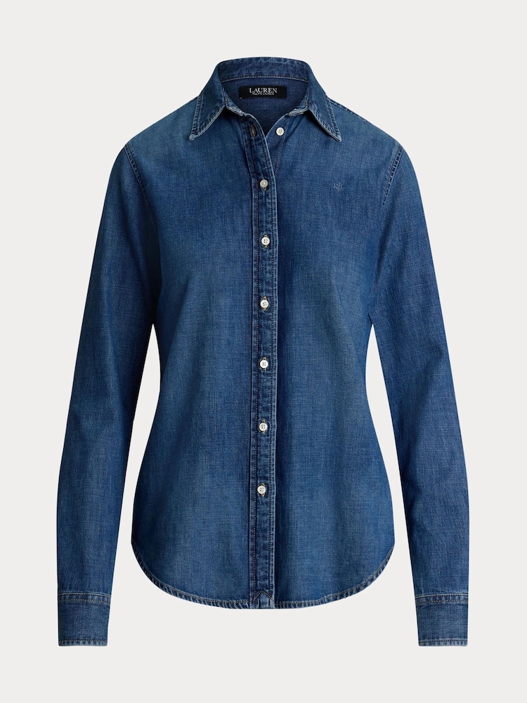 Lauren Ralph Lauren Classic Fit Denim Shirt - Image 8 of 8