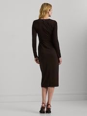 Lauren Ralph Lauren 100% Cotton Buckle-Trim Stretch Jersey Dress - Image 2 of 6