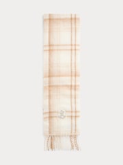 Кремовый - Lauren Ralph Lauren Матовый клетчатый шарф - Image 1 of 7
