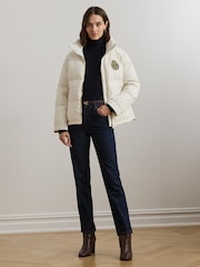 Lauren Ralph Lauren Crest Patch Down Puffer Coat - Image 3 of 10